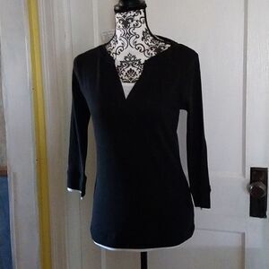 NWT Women Vesi Black  Thermal Long Sleeve Women Top Size S